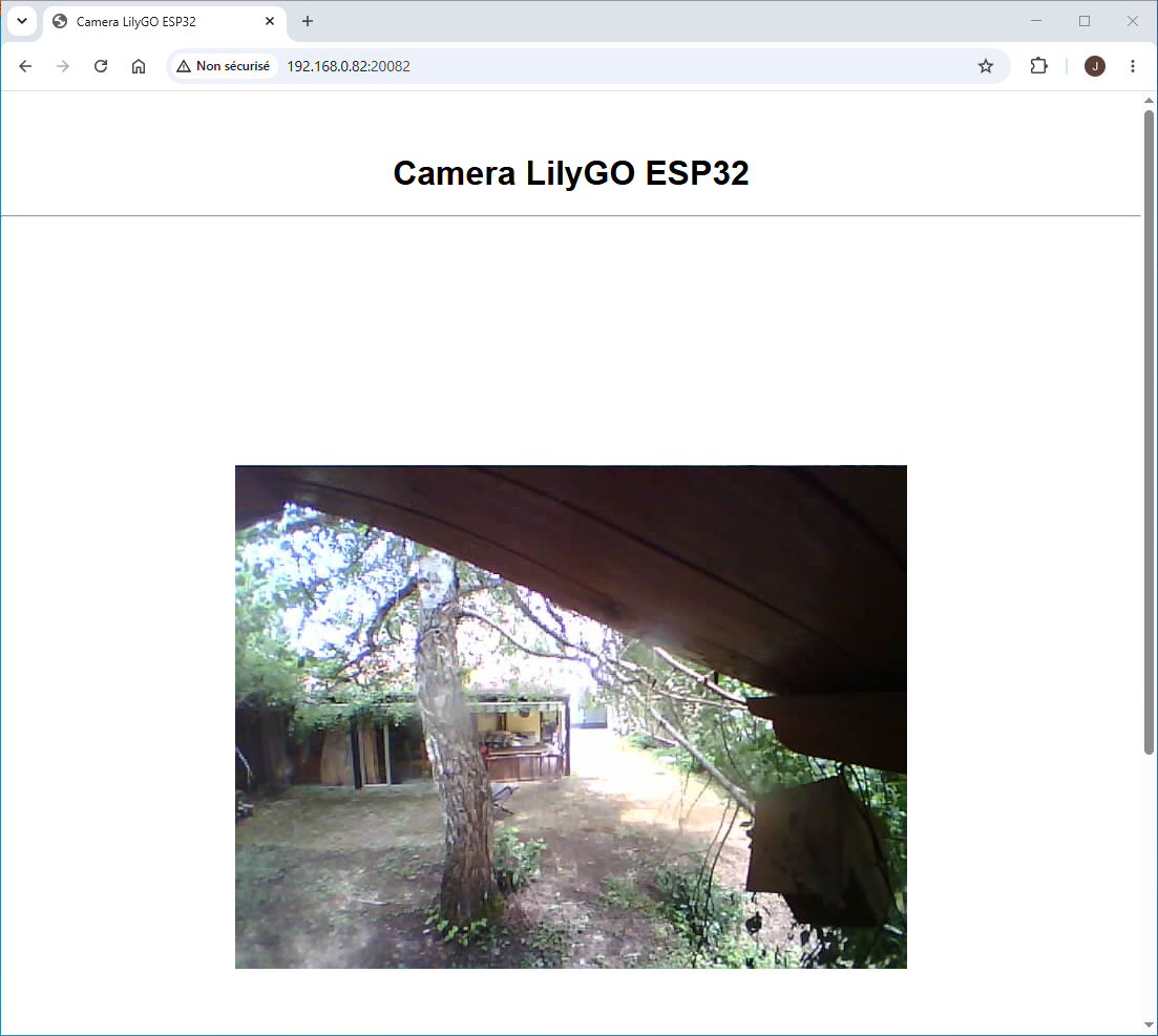 Page WEB Caméra IP